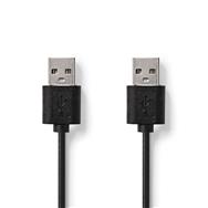 Nedis CCGT60000BK20 - 2 m - USB A - USB A - USB 2.0 - 0.48 Gbit/s - Black