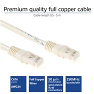 ACT Ivory 10 meter U/UTP CAT6 patch cable with RJ45 connectors - 10 m - Cat6 - Ivory