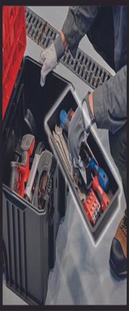 Einhell E-Case L - Mallette à outils avec roulettes pour le rangement et le transport