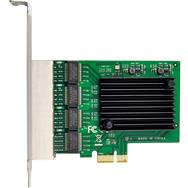 Carte réseau Gigabit InLine Quad 4x RJ45 PCIe