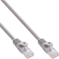 Câble patch en ligne U/UTP Cat.5e AWG26 gris 10 m - Nez de verrouillage spécial