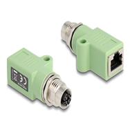 Adaptateur réseau Delock - 8 broches M12-X (F) droit vers RJ-45 (F) droit
