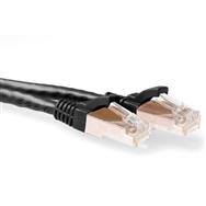 ACT Black 2 meter SFTP CAT6A patch cable snagless with RJ45 connectors - 2 m - Cat6a - RJ-45 - RJ-45 - Black