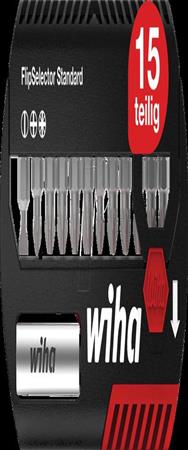 Wiha FlipSelector Bit Set 39049 - Jeu de 15 pièces avec clip de ceinture