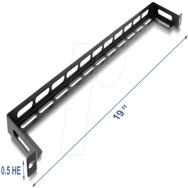 Delock 19" 0U L-shaped panel 80 mm with cable tie fastening black