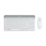Logitech MK470 Slim Combo - Full-size (100%) - Wireless - RF Wireless - QWERTY - White - Mouse included