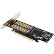 Carte PCIe x16 en ligne vers 2x M.2 1x mSATA