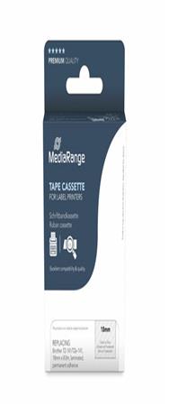 Ruban MediaRange 18 mm blanc/transparent