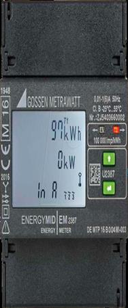Compteur triphasé GMC Instruments U2387-V022 avec connexion transformateur numérique compatible MID