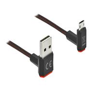 Delock Easy - Câble USB - USB (M) coudé haut/bas, réversible vers Micro-USB Type B (M) coudé haut/bas, réversible