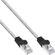 Câble de raccordement en ligne SF/UTP Cat.5e transparent 1 m
