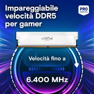 Crucial Pro OC Kit2 DDR5-6000U Blanc - 64 Go - DDR5