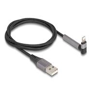 Câble Lightning Delock - USB mâle droit vers Lightning mâle coudé, support