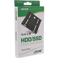 Cadre de montage InLine noir pour disque dur/SSD de 2,5" à 3,5"