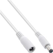 Rallonge CC InLine - Fiche/prise CC 5,5 x 2,1 mm - blanc - 1 m