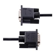 StarTech.com Câble null modem série RS232 de 3 m, câble série croisé avec blindage Al-Mylar, câble port COM série DB9 femelle vers mâle, compatible avec les appareils DTE