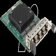 Carte Delock OCP 3.0 vers 4 ports RJ45 Gigabit LAN, interne, filaire, OCP 3.0, Ethernet, 1 000 Mbit/s
