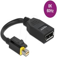 Adaptateur DisplayPort Delock - Mini DisplayPort (M) verrouillé sur DisplayPort (F)