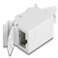 Prise RJ45 Cat.6A Delock avec rabat de protection contre la poussière pour montage sur rail DIN