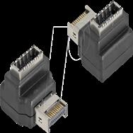 Adaptateur Delock USB 10 Gbit/s Type-E Key A mâle vers femelle coudé 67237 - Adaptateur