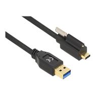 Câble USB Delock - USB Type A (M) vers USB-C 24 broches (M) vissable