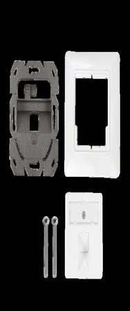 Boîtier encastrable LogiLink 1 module Keystone Sortie coudée 45°