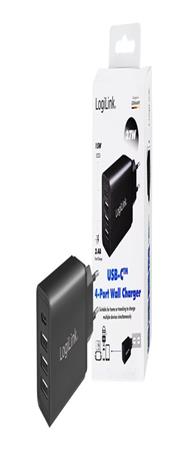 Adaptateur de prise LogiLink 1x USB-C 3x USB-A 27W