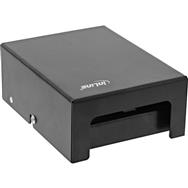 Boîtier de point de consolidation de bureau InLine 4x Keystone RJ45 - métal - noir RAL9005