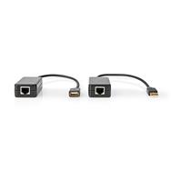 Nedis USB 2.0 Active Extension Cable A Male - A Female 50.0 m Black - Black - 0.48 Gbit/s - 0.2 m