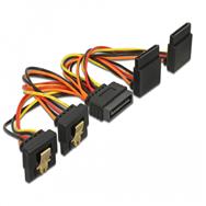 Répartiteur d'alimentation Delock - Alimentation SATA (P) verrouillée sur clip métallique d'alimentation SATA (R)