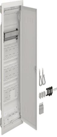 Armoire murale creuse Hager Multimedia Volta 4 rangées avec porte en plastique fendue