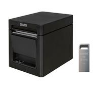 Citizen CT-E351 - Imprimante de reçus thermique à sortie frontale directe 203 dpi USB+ RS232 noir - Imprimante - 203 dpi
