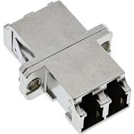 Adaptateur fibre optique métallique en ligne Duplex LC/LC SM