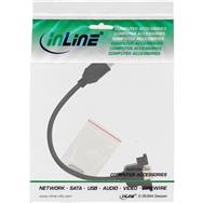 Câble adaptateur USB 2.0 en ligne Type A femelle / Connecteur châssis Type B - 0,20 m