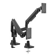 Support de table Equip 17"-49"/2TFT chacun, ressort à gaz 360°, 20 kg, vente au détail
