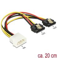 Adaptateur secteur Delock - Alimentation interne 4 broches (M) vers alimentation SATA (R)