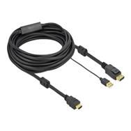 Câble vidéo/audio Delock - HDMI, USB (alimentation uniquement) mâle vers DisplayPort mâle