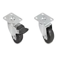 Kit de roulettes pour rack Delock - robuste, diamètre 50 mm, capacité de charge jusqu'à 400 kg
