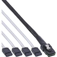 Câble SAS en ligne SFF-8087 vers 4x SATA 0,50 m