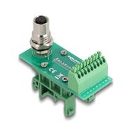 Connecteur d'alimentation Delock - 8 broches M12-A (F) vers bornier 9 broches