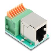 Adaptateur réseau Delock - RJ-45 (F) vers bornier à 8 broches