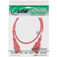 Rallonge pour appareil froid InLine - C13 / C14 - rouge - 0,3 m