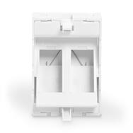 DIGITUS Front panel, 2-port, 45 x 45 mm, angled, for frame DN-93802-5-SH