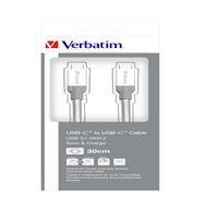 Câble USB Verbatim - USB-C 24 broches (M) vers USB-C 24 broches (M)