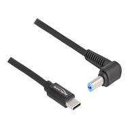 Câble d'alimentation Delock - USB-C 24 broches (M) vers prise CC 5,5 x 1,7 mm (M) coudée