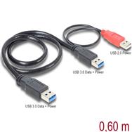 Câble USB Delock - USB Type A (M) vers USB (alimentation uniquement), USB Type A (M)