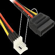Câble d'alimentation Delock - Connecteur mini-alimentation 4 broches (M) vers alimentation SATA (M)