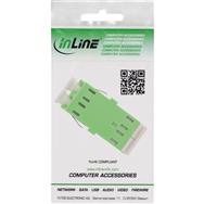 Coupleur fibre optique InLine - duplex LC/LC - monomode - vert - manchon céramique
