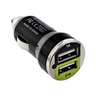 Kit de charge InLine USB DUAL+ KFZ - adaptateur secteur avec câble spiralé de 1 m