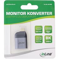 Convertisseur d'affichage USB en ligne - USB-C mâle vers DisplayPort femelle 8K60Hz